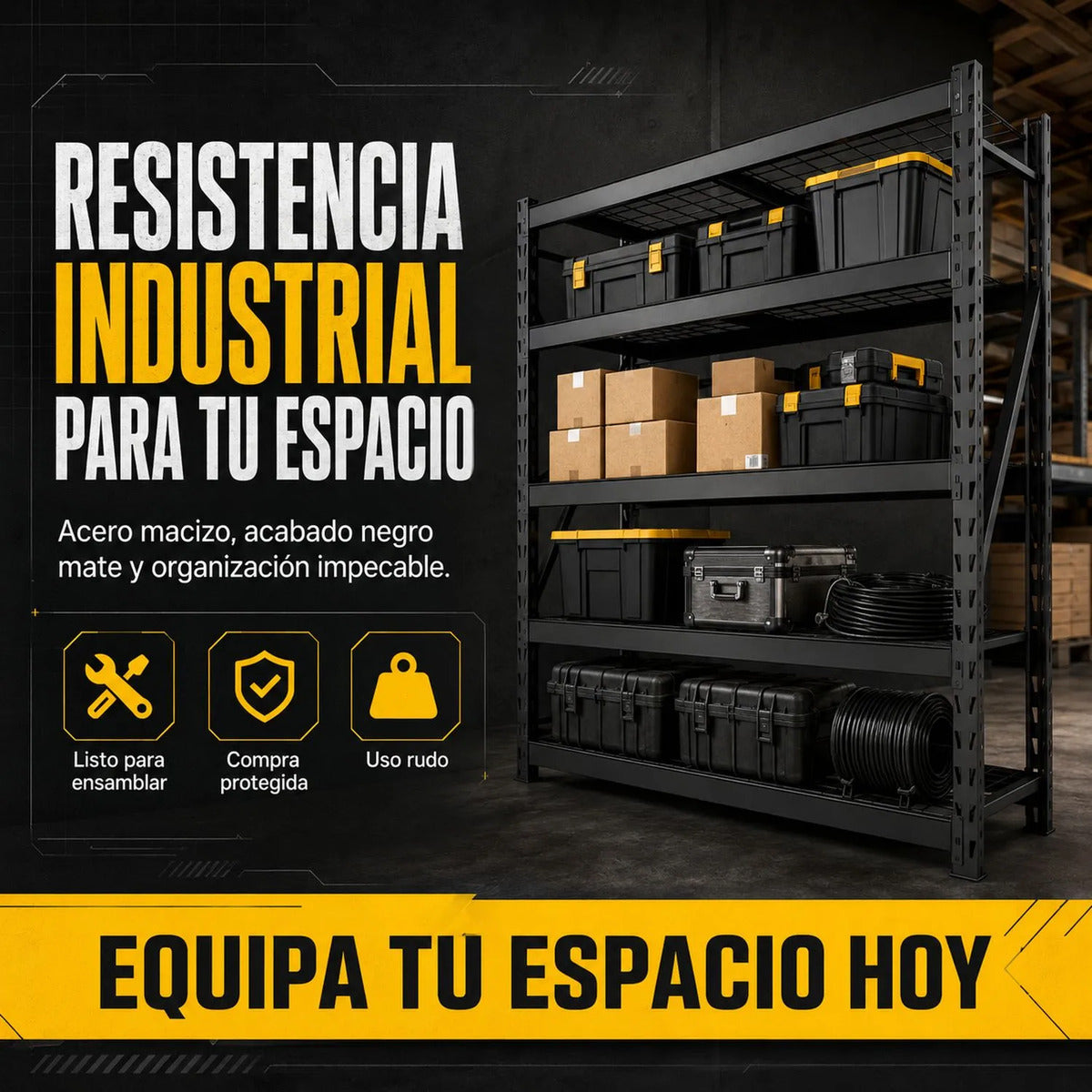 Rack Anaquel Industrial Acero 2177 Kilogramos 8 Viguetas
