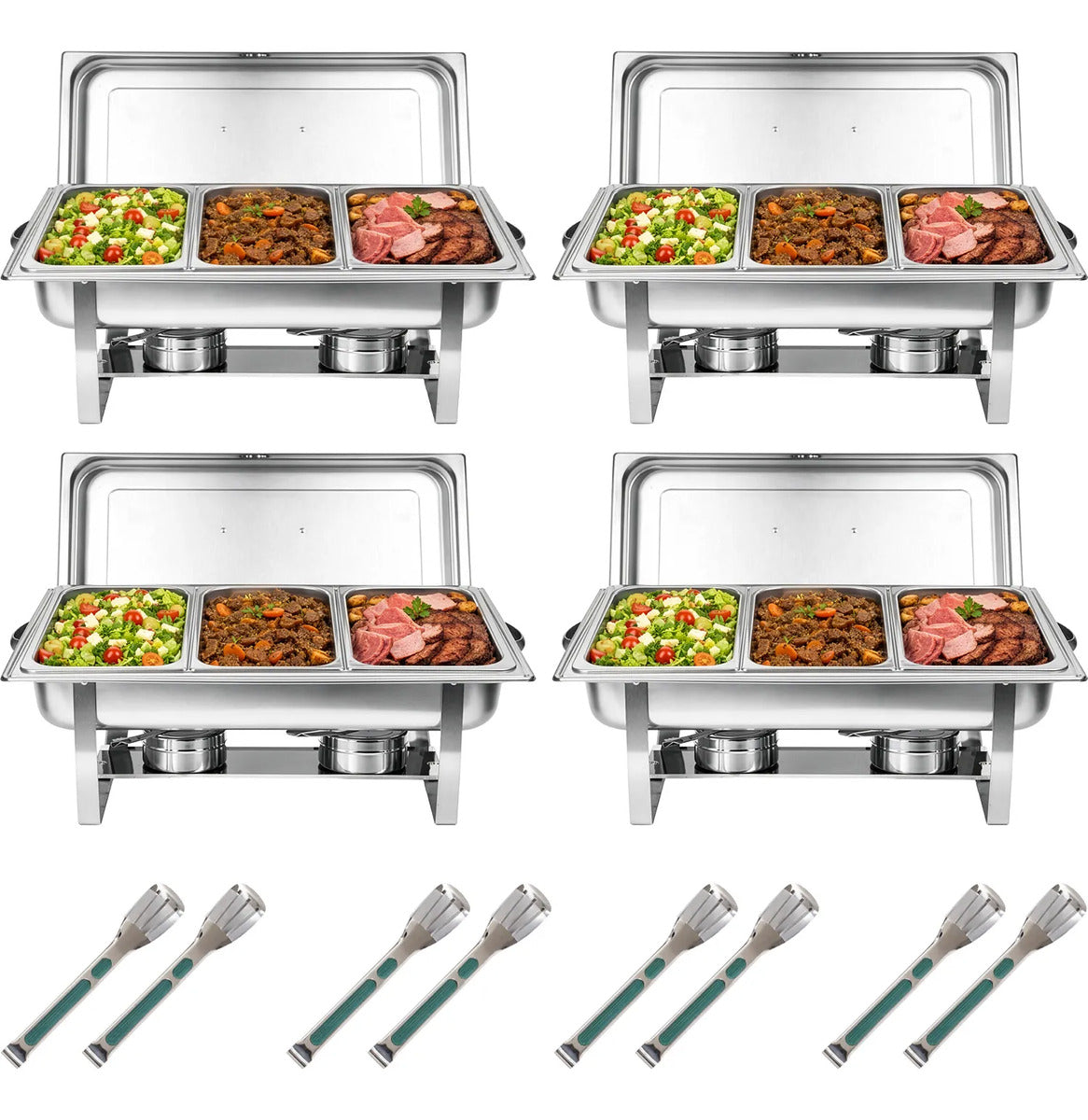 Bufetera Chafer 44l Chafing Dish 4pz Acero Inoxidable Buffet