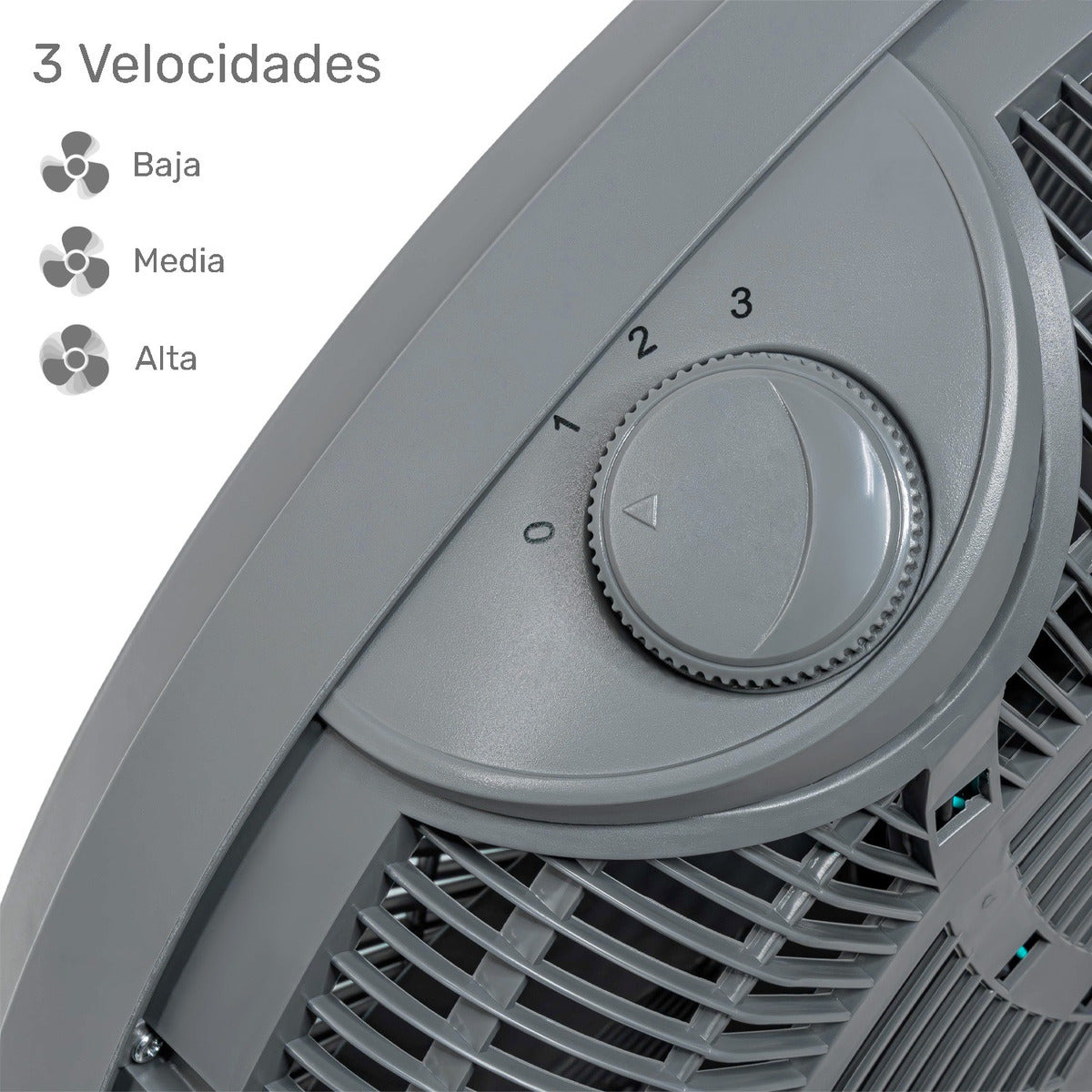 Ventilador De Piso 23' Gris 5 Aspas Potente Casa Hogar