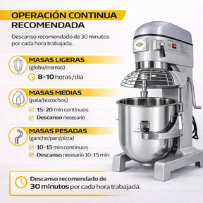 Batidora Industrial 30lts 3 Velocidades 1500w Acero Inoxidable