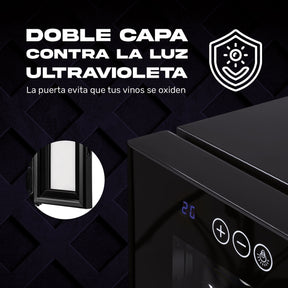 Cava Enfriador Vinos 8 Botellas Frigobar Exclusive Premium