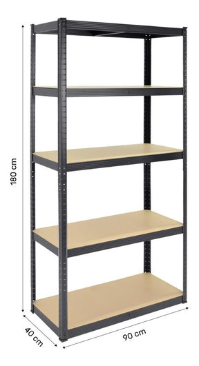 Estante Anaquel Rack Repisas 5 Niveles Metalico 180x39x89 Cm