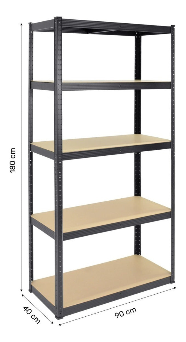 Estante Anaquel Rack Repisas 5 Niveles Metalico 180x39x89 Cm