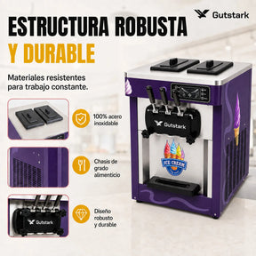 Maquina Helado Yoghurt Suave Nieve Comercial Helados 1800w