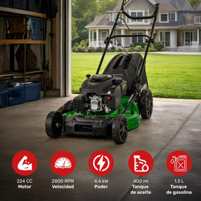 Podadora Gasolina Pasto Jardimex Pro 22pLG 6hp 224cc Bolsa Verde
