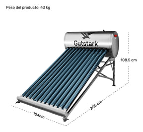 Calentador Solar Eco 12 Tubos 150 Litros 5 A 6 Personas