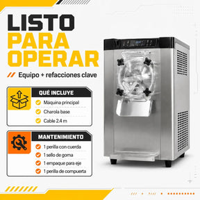 Máquina Helado Duro 20 Litros Por Hora Uso Comercial Acero Inoxidable 2000w