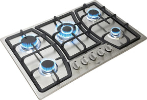 Parrilla de Gas Empotrable 5 Quemadores Acero Inoxidable