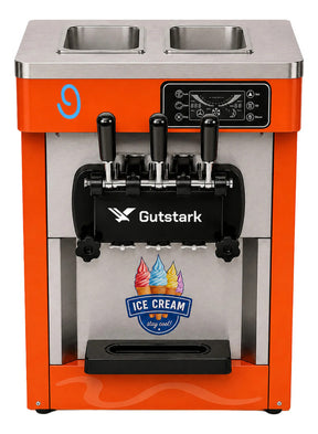 Maquina Helado Yoghurt Suave Nieve Comercial Helados 1800w Color Naranja