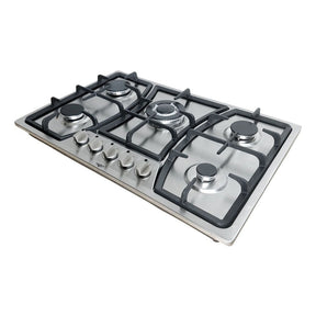 Parrilla Estufa Gas Lp Natural 5 Quemadores 76 cm en Acero Inoxidable y quemador central