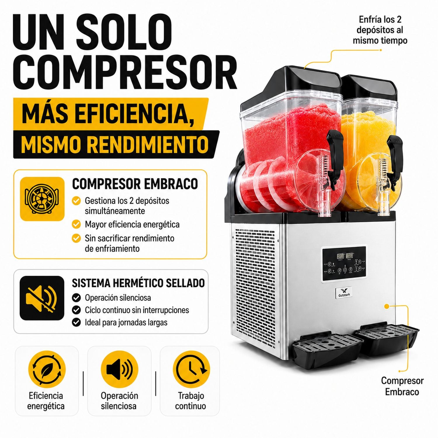Maquina Para Smoothies Frapes Raspados Industrial 30 Litros