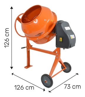 Revolvedora De Concreto Electrica 1/2 Saco 160 L 1 Hp