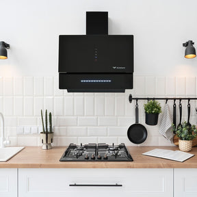 Combo Campana Extractor Silencioso Plegable + Parrilla Cristal 5 Quemadores