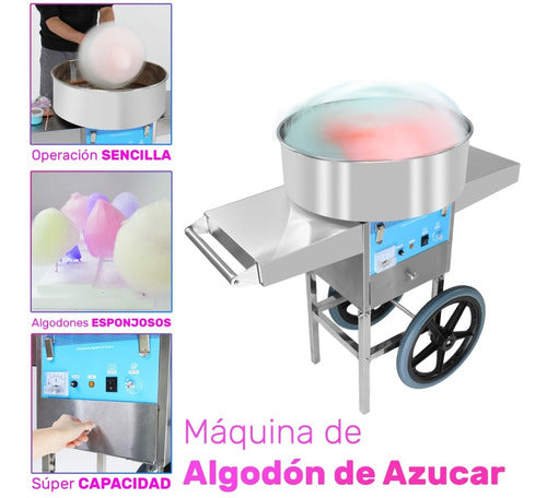 Maquina Algodon Azucar Carrito Algodonera Comercial