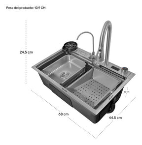 Tarja Fregadero Cocina Accesorios Premium 68x44.5x24.5cm