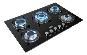 Combo Campana Extractor Silencioso Plegable + Parrilla Cristal 5 Quemadores