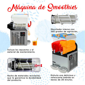 Maquina Para Smoothies Frapes Raspados Industrial 30 Litros