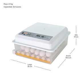 Incubadora Automatica 36 Huevos Aves Pollos + Ovoscopio