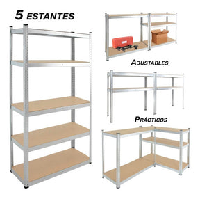 Estante Anaquel Rack Repisas 5 Niveles Metalico 180x39x89 Cm