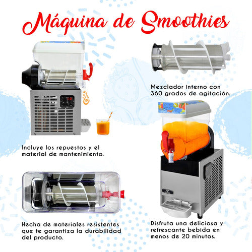 Maquina Smoothies 15 Litros Frappe Raspados 110v 400w