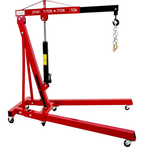 Pluma Hidraulica Plegable Motor 2 Ton Profesional Uso Rudo