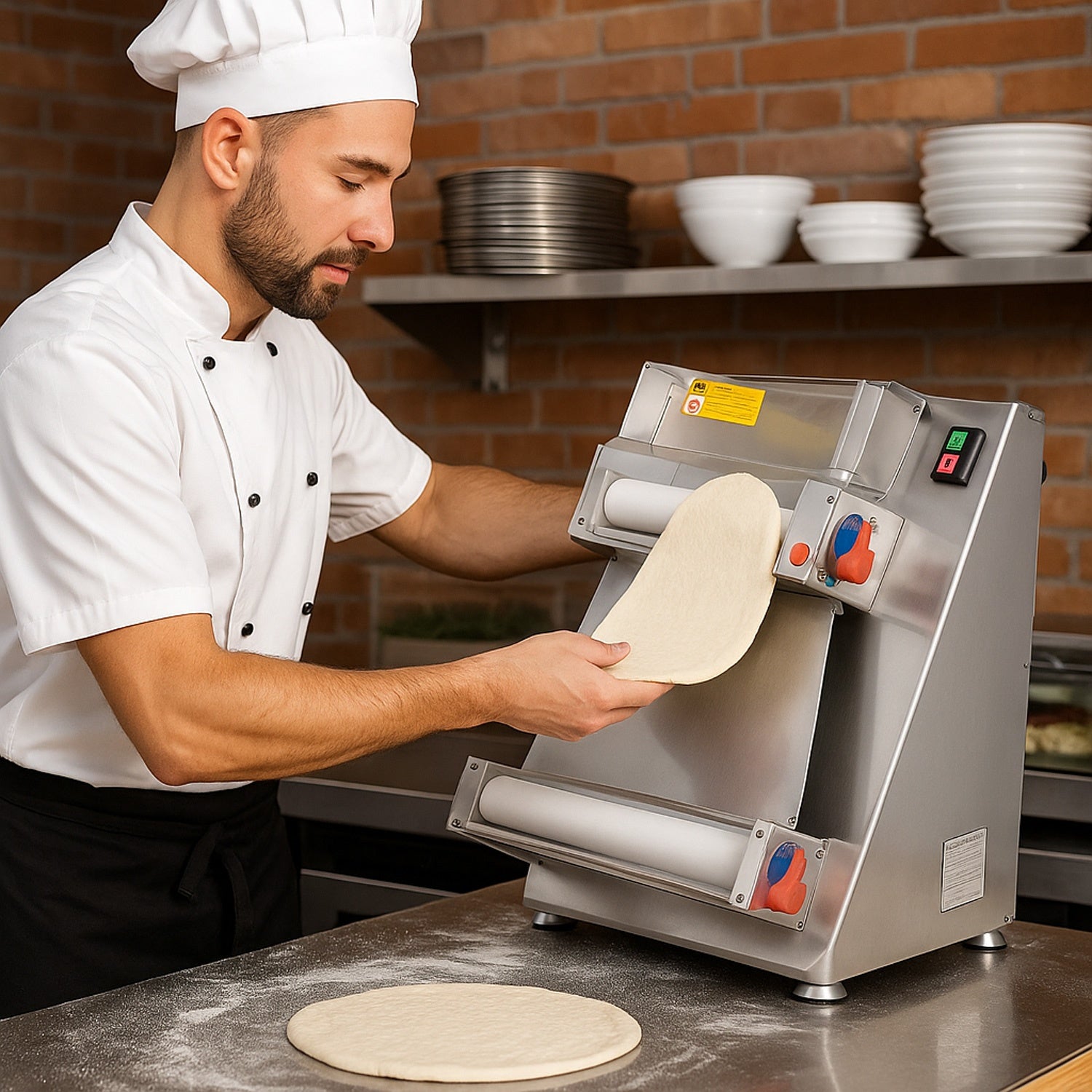 Laminadora De Masa Automatica 40cm Harina Pizza Comercial