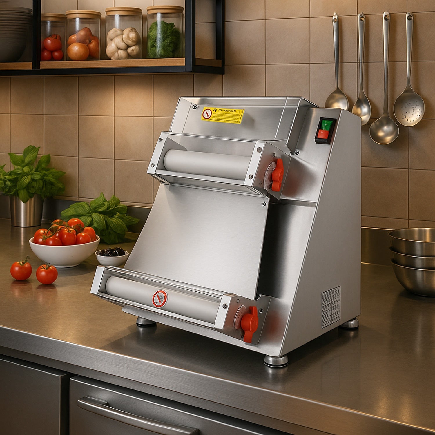 Laminadora De Masa Automatica 40cm Harina Pizza Comercial