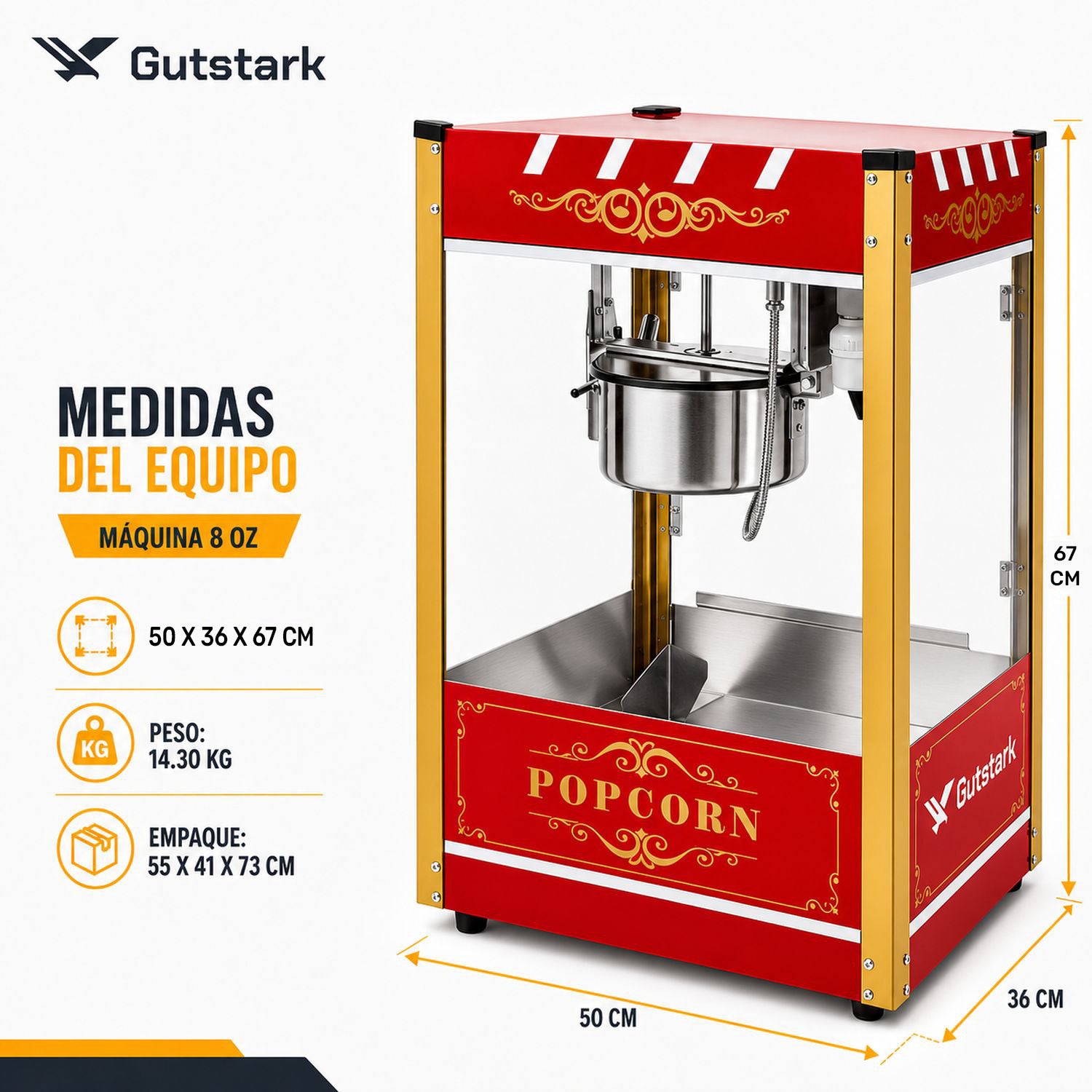 Maquina Palomitas Maiz 8 Oz Palomera Carrito Comercial (Copy)