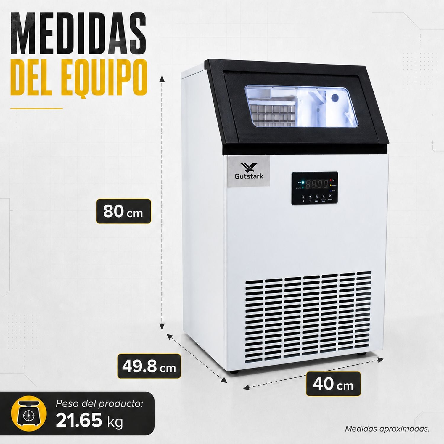 Maquina Fabricadora Hielo Comercial 40 Kg Dia Restaurante
