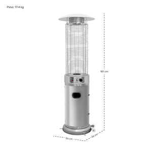 Calefactor Patio Exterior Calenton Torre Gas Lp 1.8m