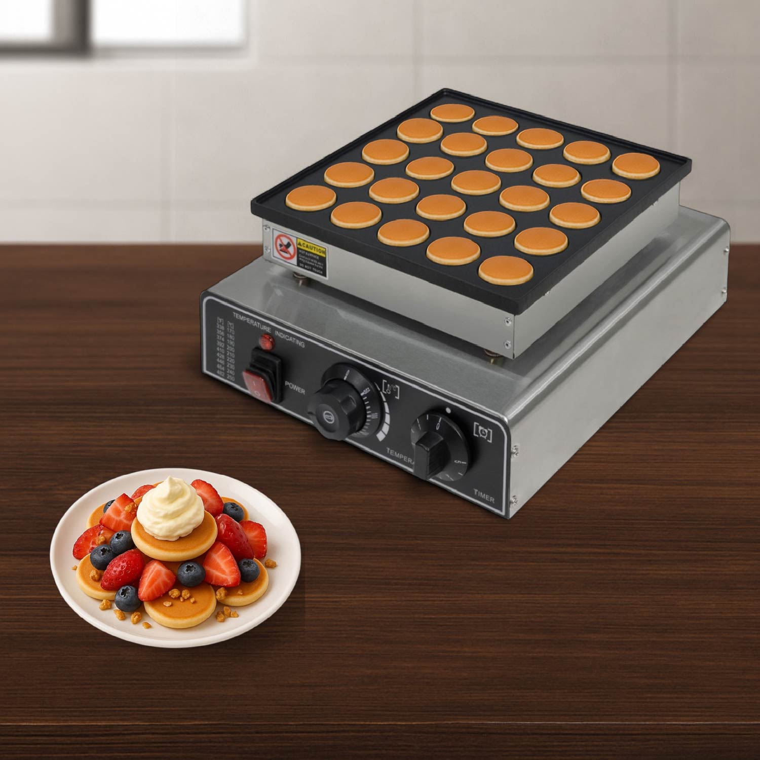 Maquina Para Hacer Mini Pan Cakes 25 Pz hotcakes