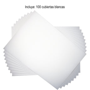 Kit Engargoladora500 Hojas Perforadora Manual de Espiral 12 Hojas