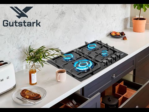 Parrilla a Gas Natural LP Empotrable Cristal Templado 4 Quemadores