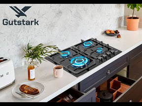 Parrilla a Gas Natural LP Empotrable Cristal Templado 4 Quemadores
