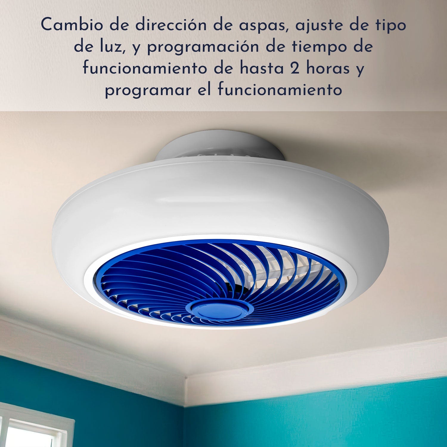 Ventilador Techo Inteligente Lampara Led 18 Control Remoto