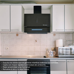 Campana Extractor Tactil Touch Purificador 60 Cm Cristal Templado