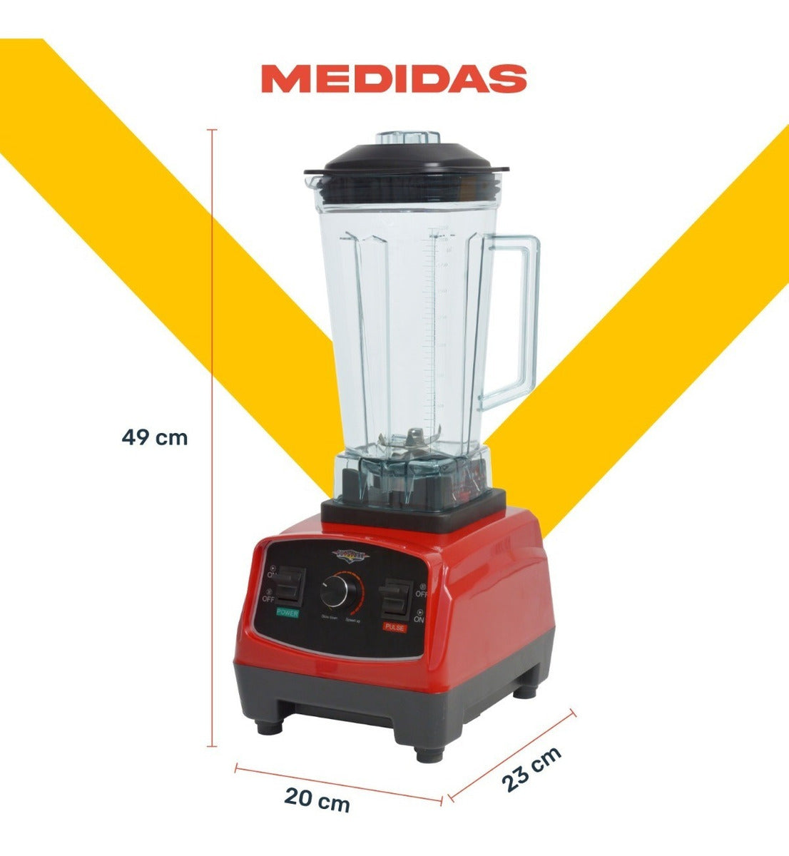 Licuadora Profesional 1500w 2.2l Blender Industrial 6 Aspas