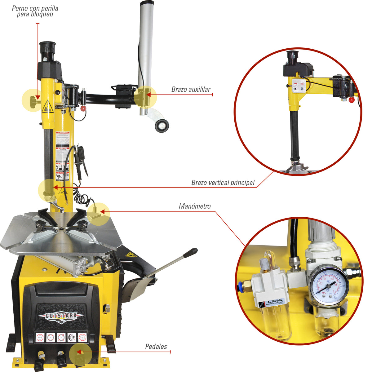 Desmontadora Llantas Rin 10 A 24 150 Psi + Brazo Robotico