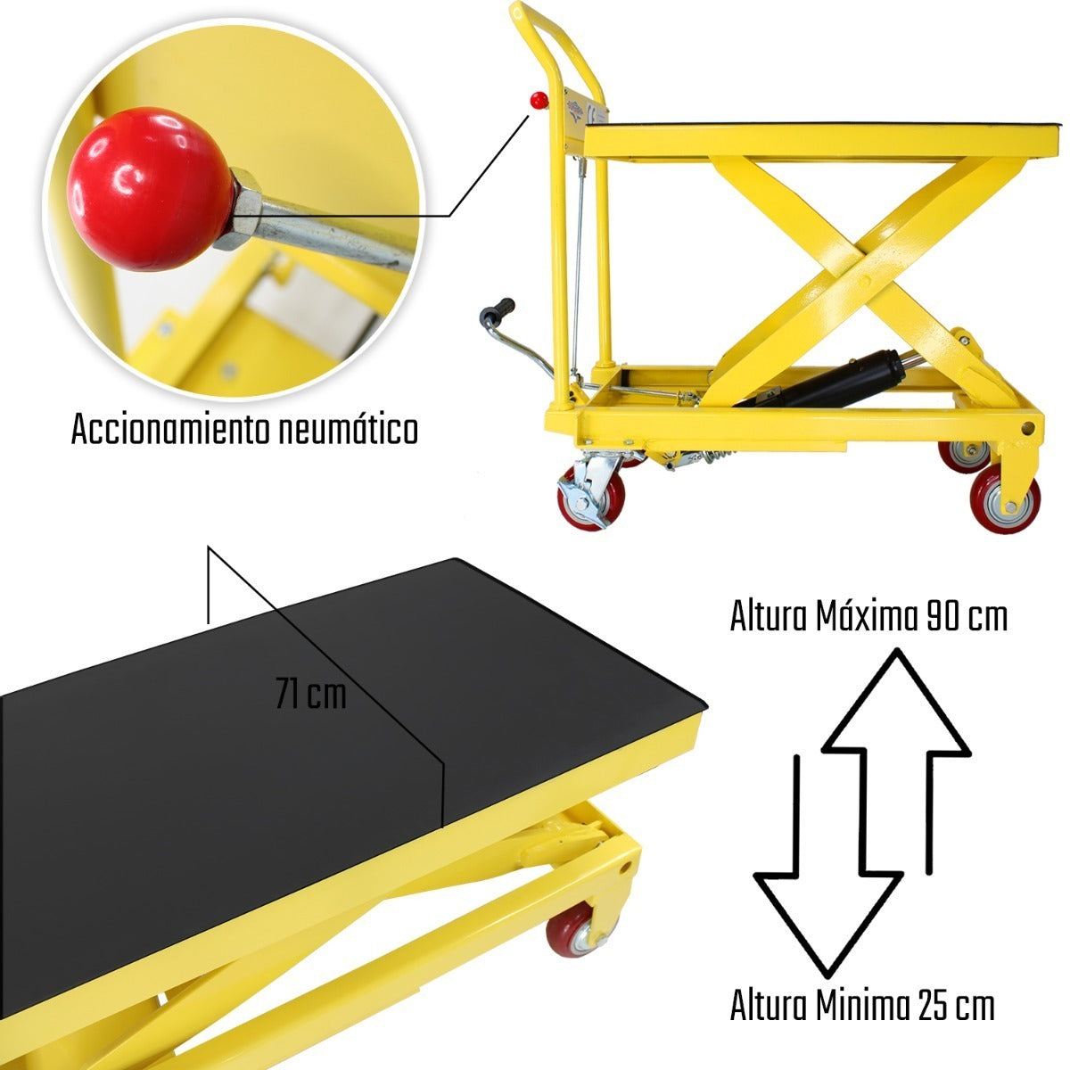 Mesa Elevadora Automotriz Hidraulica 1/2 Ton Antiderrapante