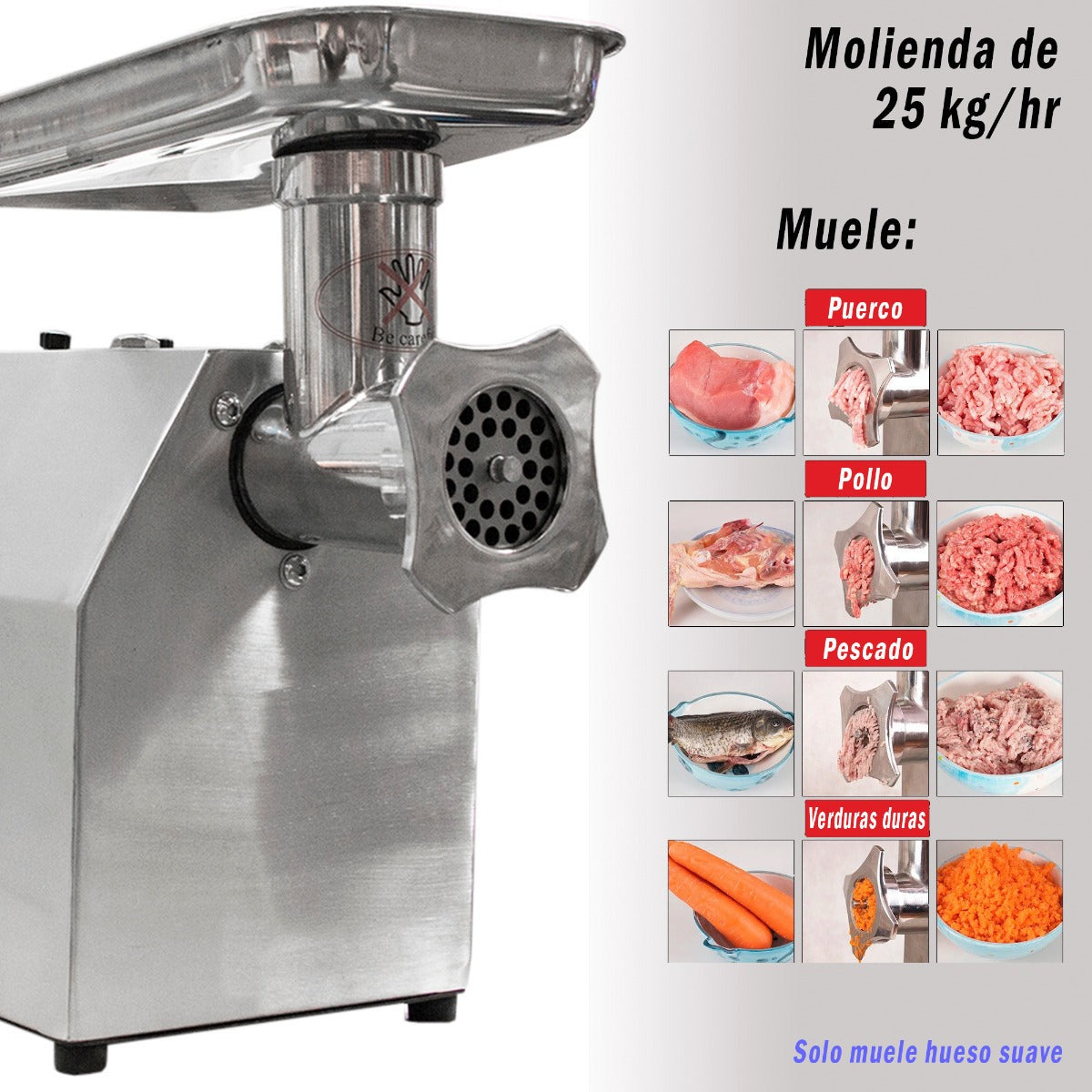 Molino para carne 332 OMEGA Industrial - El Amigo Del Carnicero